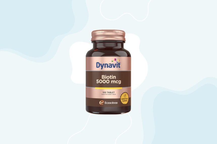 Dynavit Biotin 5000 mcg İçeren Takviye Edici Gıda Şişesi